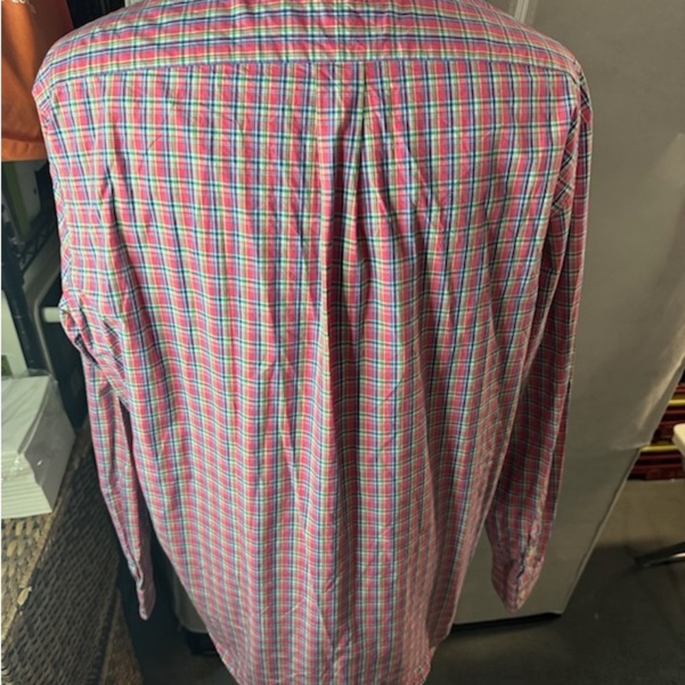 Ralph Lauren  Red and Green Casual Button Down Shirt